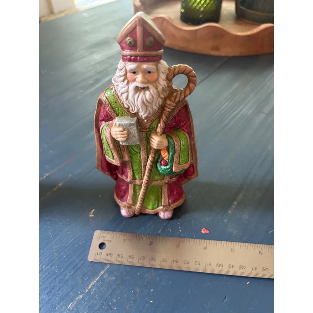 Brinns 1992 Vitg. Santa Claus Father Christmas Figurines Set of 3 Ceramic Decor